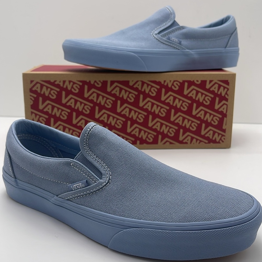 Vans Men’s Sky Blue Canvas Classic Slip-On
Pastel Mono Dusty Blue
VN000CT5DSB| - Picture 14 of 16